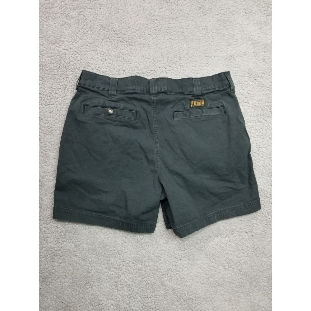Filson Granite Mountain Shorts Mens 34 Gray Cotton Stretch Outdoor 5" Chino